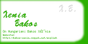 xenia bakos business card